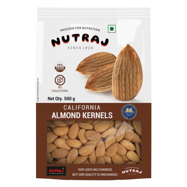 Nutraj California Almonds 500g Pouch|Badam Giri|Dry Fruits and Nuts|Grocery - Image 4